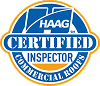 HAAG certified inspector commercial roofs badge