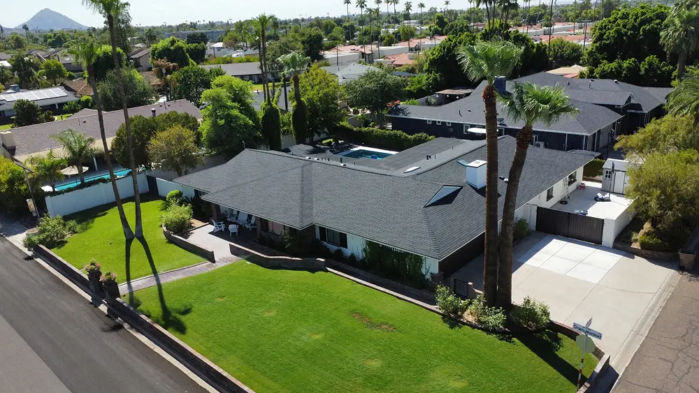 residential roofing job completed by phoenix roofing and repair